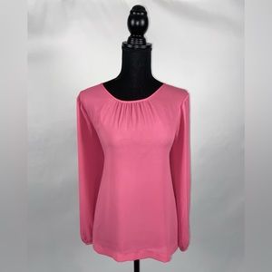 J.Crew Pink Sheer Blouse Top Size 8 J by J.Crew